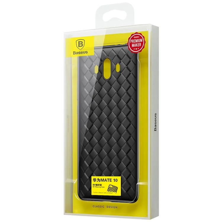 BASEUS BV Woven Texture Soft TPU Back Case for Huawei Mate 10 - Black