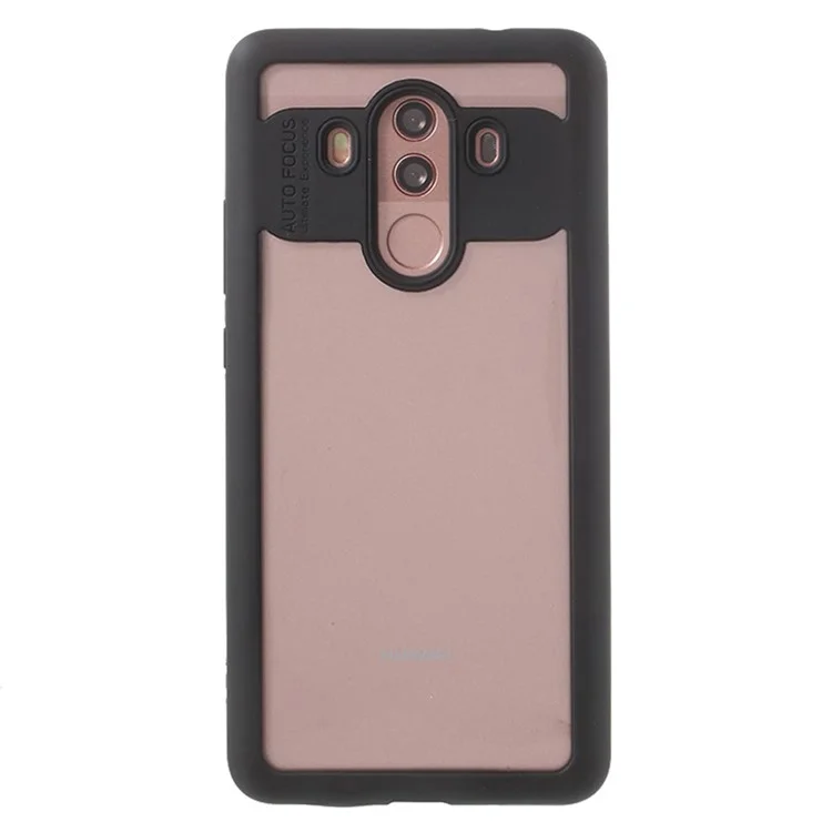 Transparent Acrylic Back + TPU Frame Protective Back Case for Huawei Mate 10 Pro - Black