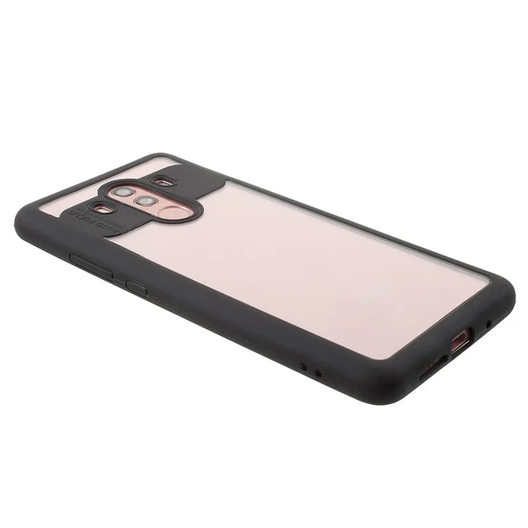 Transparent Acrylic Back + TPU Frame Protective Back Case for Huawei Mate 10 Pro - Black