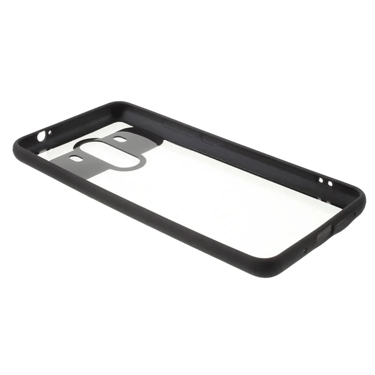 Transparent Acrylic Back + TPU Frame Protective Back Case for Huawei Mate 10 Pro - Black