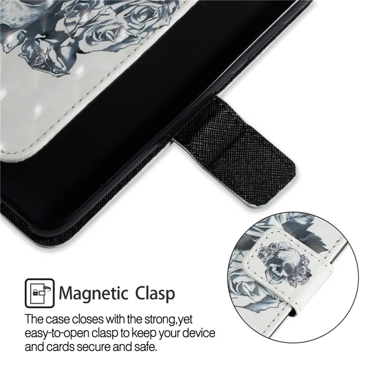 Vivid Pattern Stand Leather Wallet Cellphone Cover for Huawei Mate 10 Lite / nova 2i / Maimang 6 / Honor 9i (India) - Skull and Roses