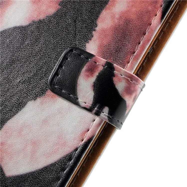 Pattern Printing Magnetic Leather Stand Casing for Huawei Mate 10 Pro - Wolf Howling At Full Moon Night