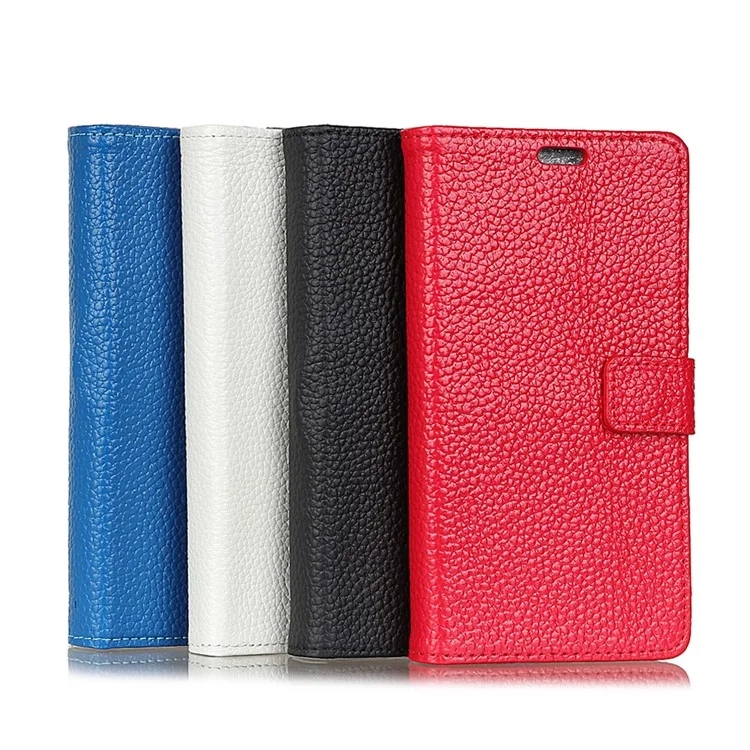 Genuine Leather Wallet Stand Phone Case for Huawei Honor 9 Youth Edition / Honor 9 Lite - Black
