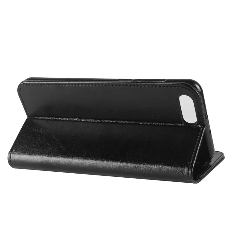 Crazy Horse Magnetic Stand Wallet Leather Mobile Phone Case for Huawei Honor View 10 / V10 - Black