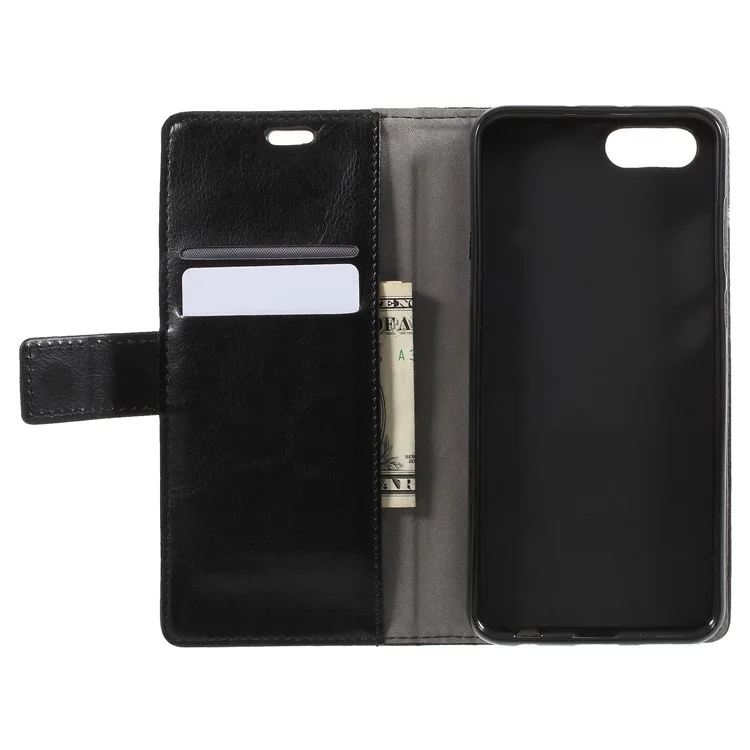 Patterned PU Leather Wallet Stand Protective Cell Phone Cover for Huawei Honor V10 / View 10 - Grey Wolf