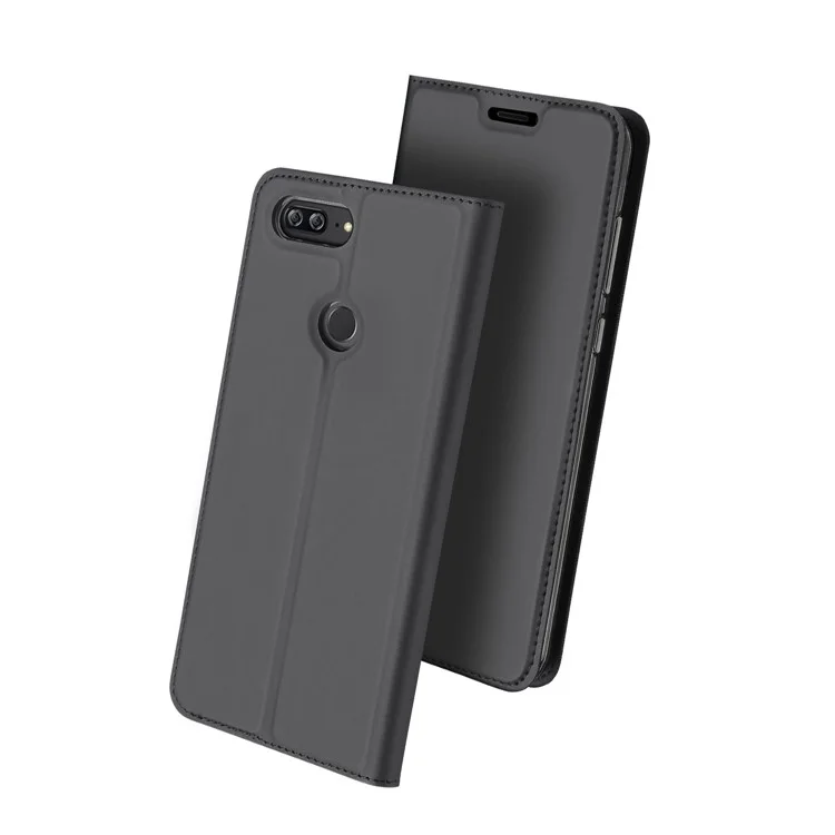 DUX DUCIS Skin Pro Series for Huawei Honor 9 Youth Edition/Honor 9 Lite Leather Flip Case with Card Slot - Grey