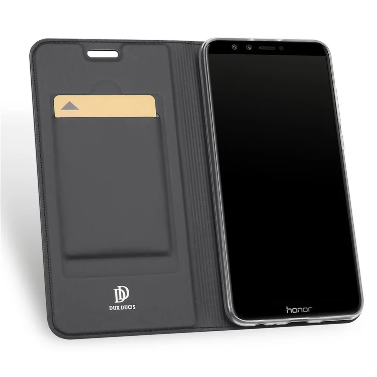 DUX DUCIS Skin Pro Series for Huawei Honor 9 Youth Edition/Honor 9 Lite Leather Flip Case with Card Slot - Grey