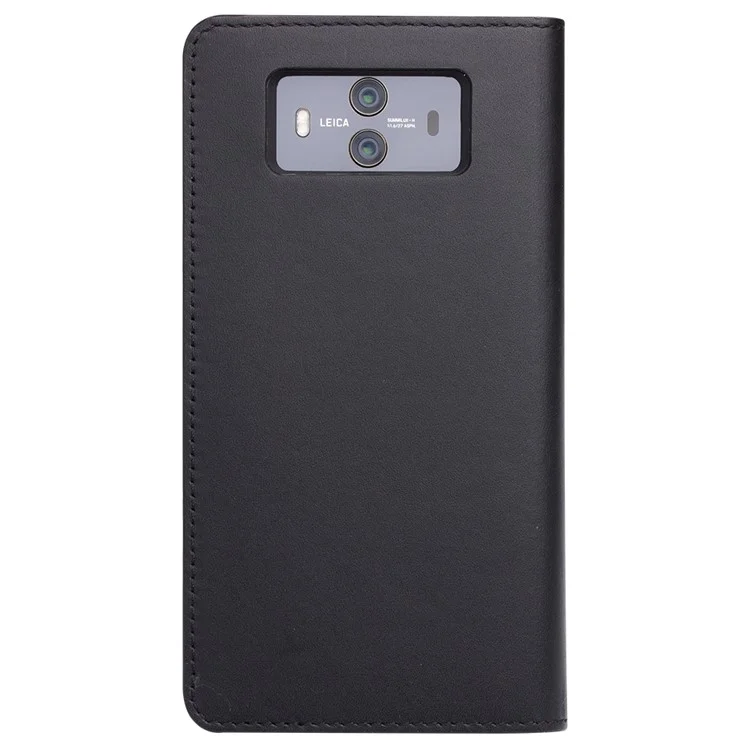 QIALINO Classic Gen II Top Layer Cowhide Leather Wallet Mobile Case for Huawei Mate 10 - Black