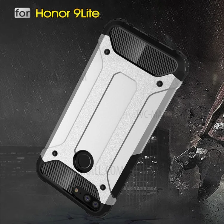 Armor Guard Plastic + TPU Hybrid Cell Phone Shell Pour Huawei Honor 9 Lite / Édition de la Jeunesse Honor 9 - Blanche