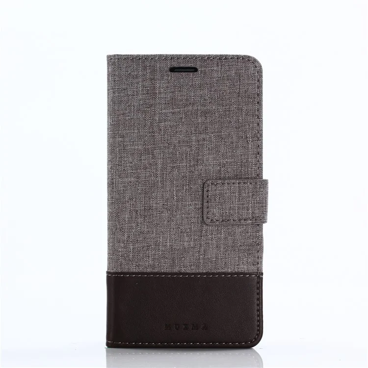 MUXMA Estuche para Teléfono Móvil de Cuero y Lona para Huawei Mate 10 - Marrón