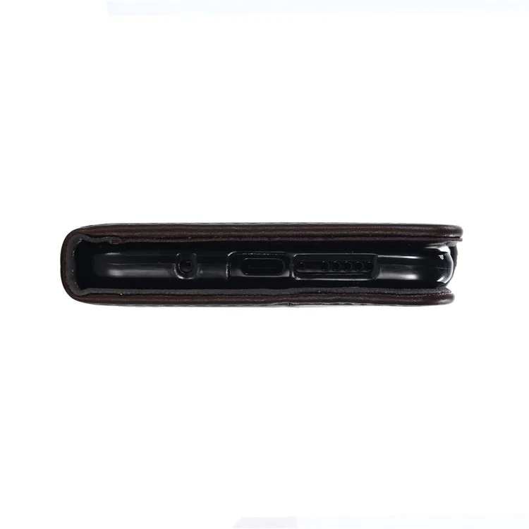 MUXMA Estuche para Teléfono Móvil de Cuero y Lona para Huawei Mate 10 - Marrón