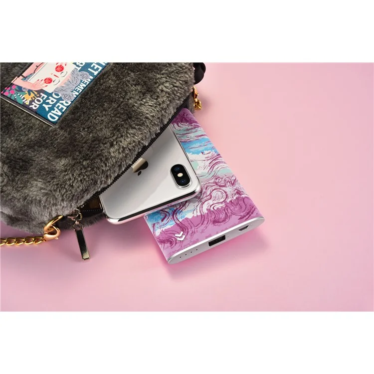 ICARER SPACE Patterned Ultra-thin 5000mAh Power Bank for iPhone Samsung Huawei - Winds and Clouds