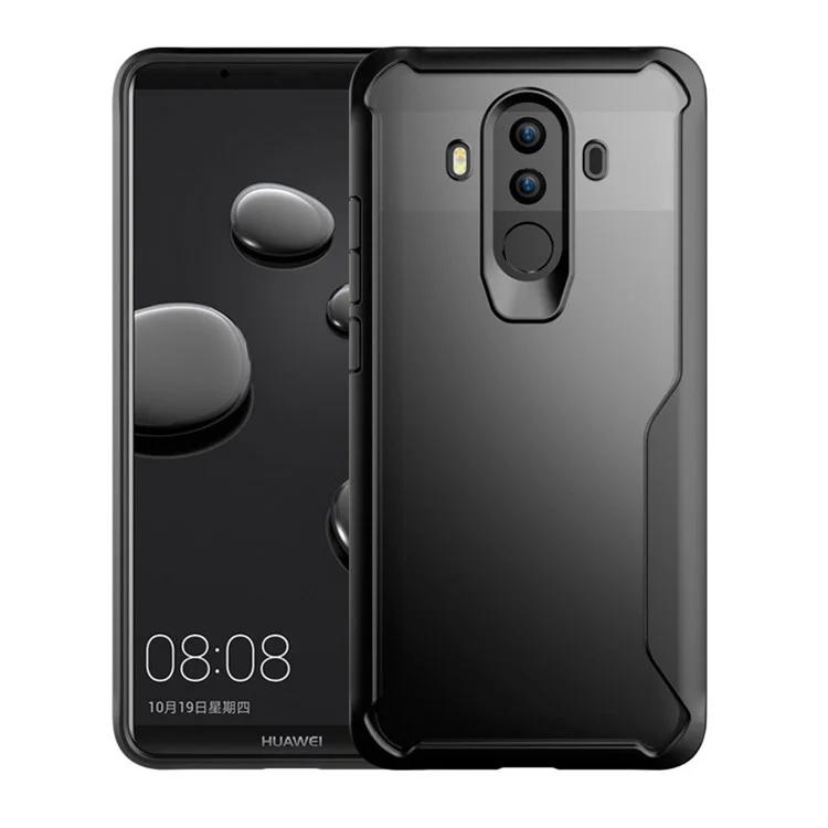 Shock Absorption Tough PC + Soft TPU Back Cover Case for Huawei Mate 10 Pro - Black
