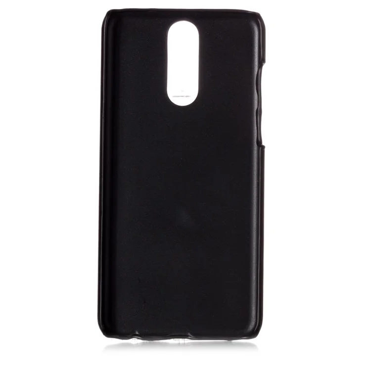 Contrast Color PU Leather Coated PC Mobile Phone Case for Huawei Mate 10 Lite / Maimang 6 / nova 2i / Honor 9i (India) - Black