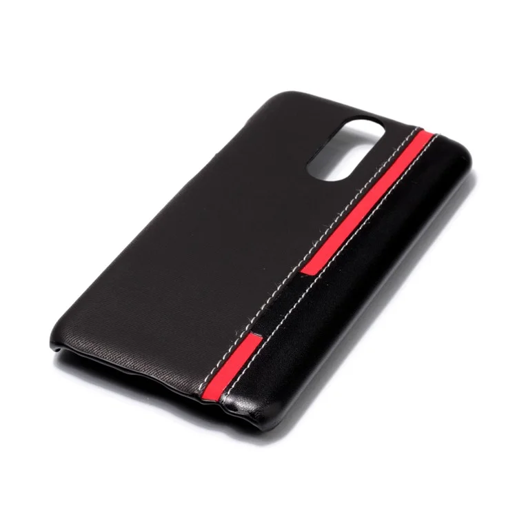 Contrast Color PU Leather Coated PC Mobile Phone Case for Huawei Mate 10 Lite / Maimang 6 / nova 2i / Honor 9i (India) - Black