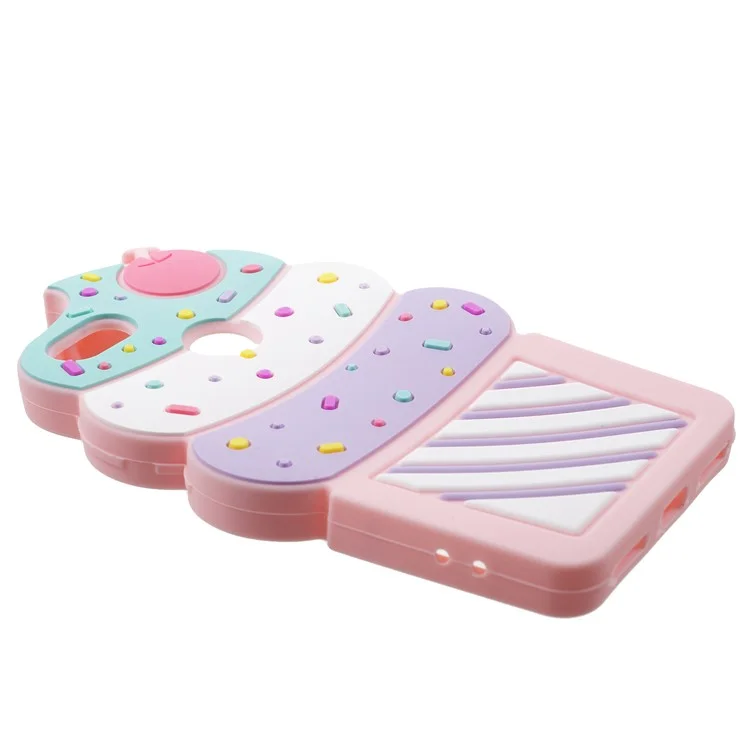 3D Cherry Ice Cream Silicone Mobile Phone Cover for Huawei Y6 Pro (2017) / Enjoy 7 / P9 lite mini - Pink