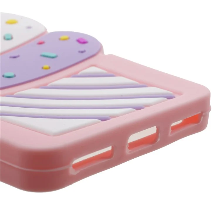 3D Cherry Ice Cream Silicone Mobile Phone Cover for Huawei Y6 Pro (2017) / Enjoy 7 / P9 lite mini - Pink