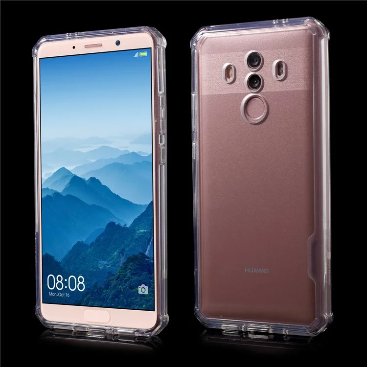 Four Corner Air Cushioning Drop Protection Case (PC + TPU) for Huawei Mate 10 Pro - Transparent