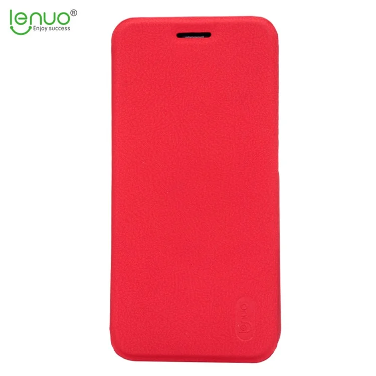LENUO Ledream Series Flip Leather Card Holder Cover for Huawei Honor 9 Lite / Honor 9 Youth Edition - Red