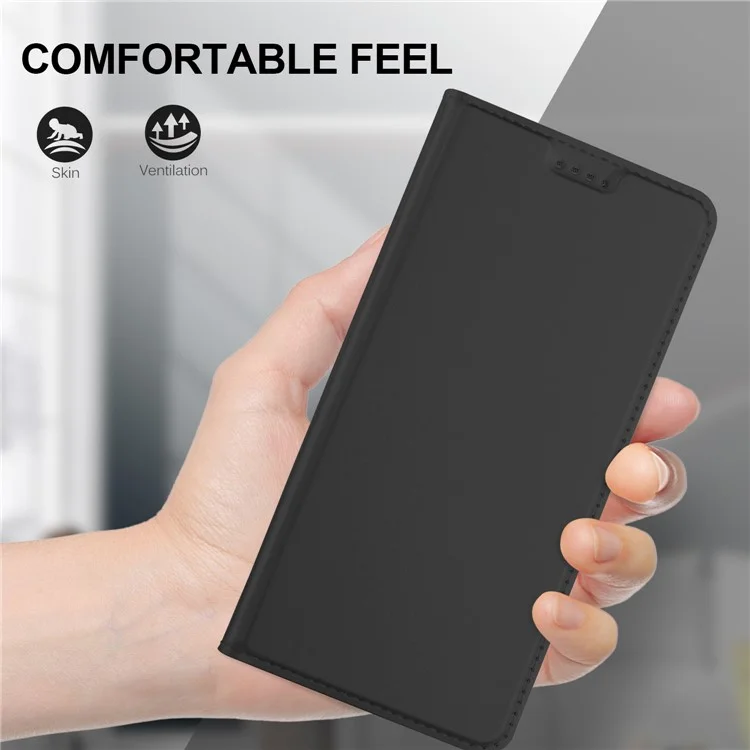 Flip Leather Card Holder Smart Phone Case for Huawei P Smart / Enjoy 7S - Black