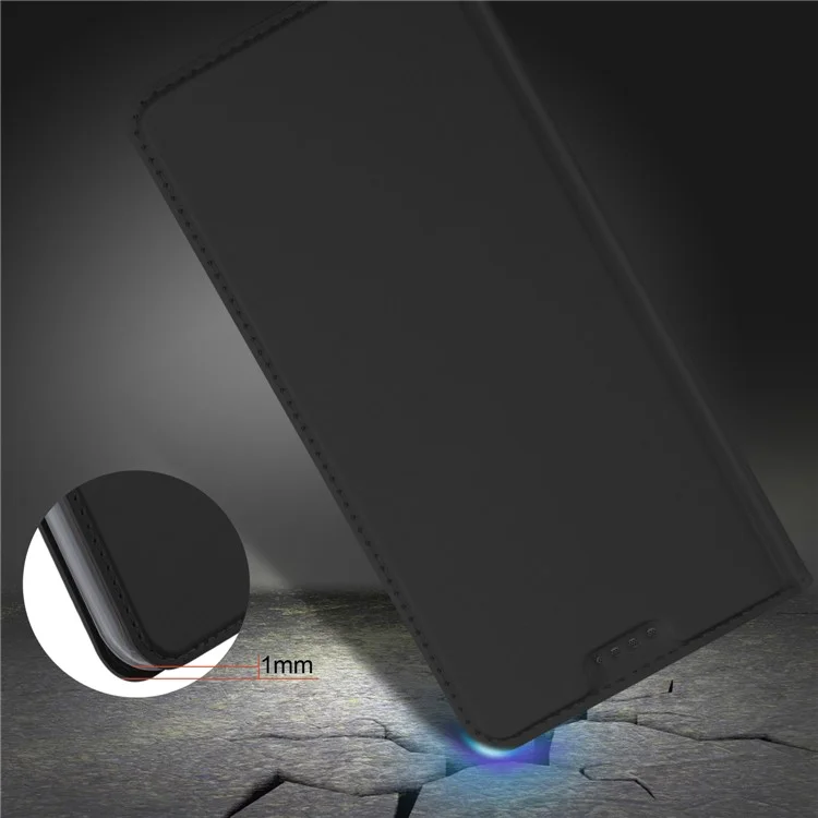 Flip Leather Card Holder Smart Phone Case for Huawei P Smart / Enjoy 7S - Black