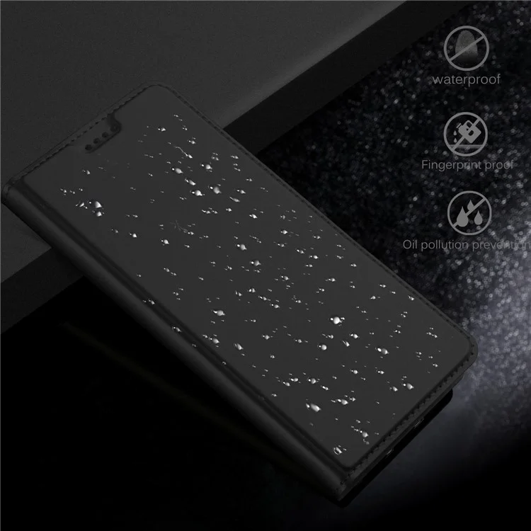 Flip Leather Card Holder Smart Phone Case for Huawei P Smart / Enjoy 7S - Black