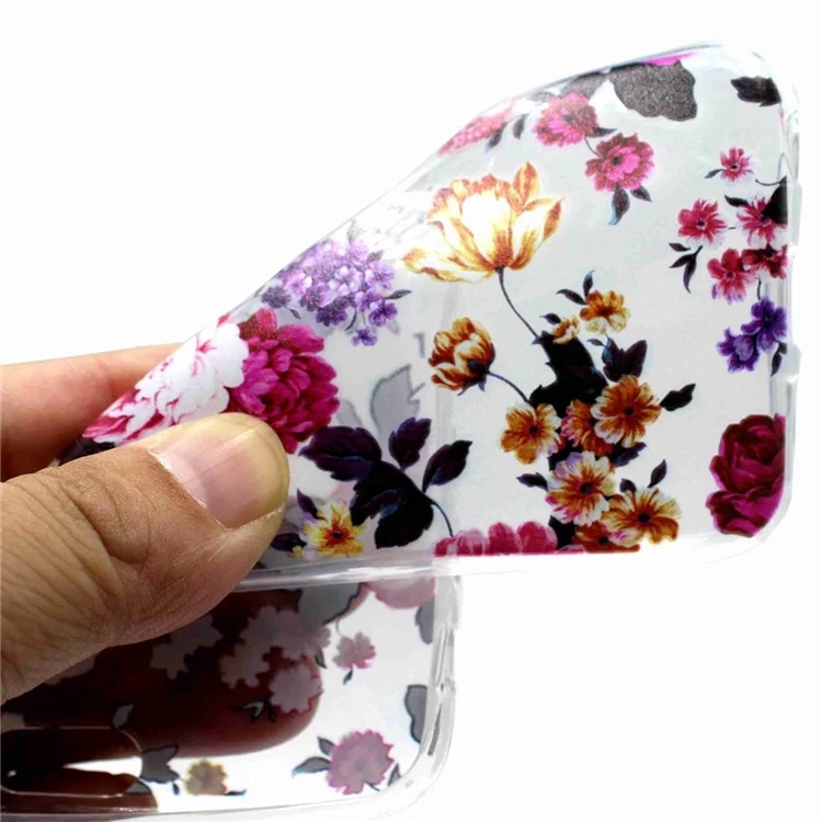 Ultra Thin Patterned Soft TPU Case for Huawei P10 Lite - Roses