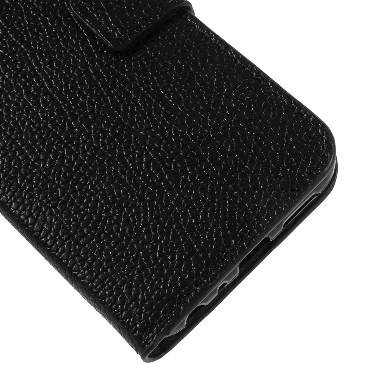 Litchi Texture Genuine Leather Wallet Protective Cover Case for Huawei Honor 9 Lite/9 Youth Edition - Orange