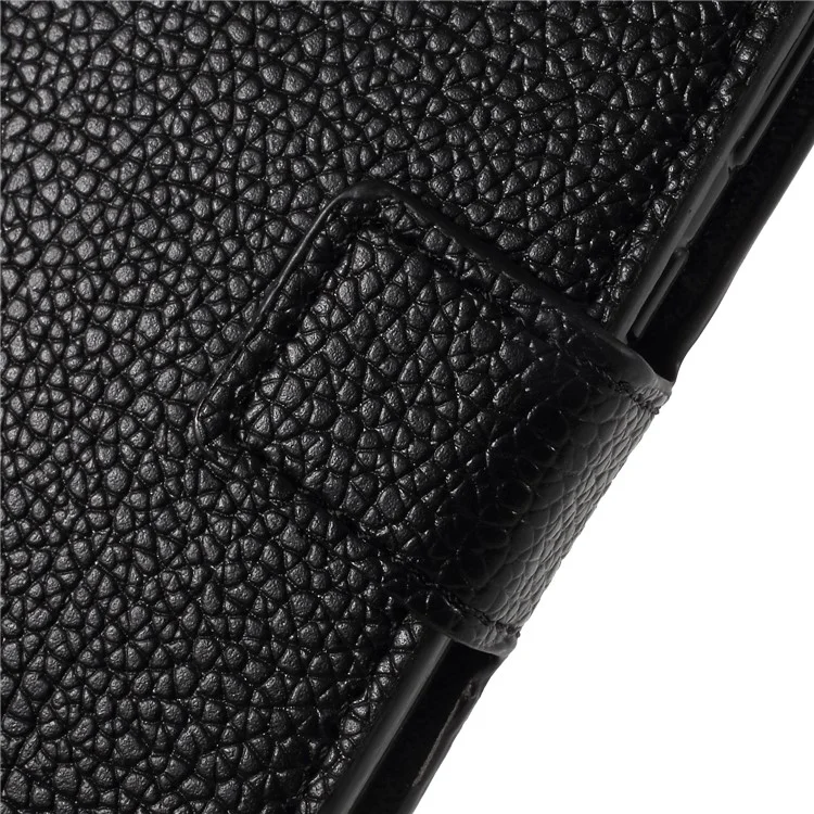 Litchi Texture Genuine Leather Wallet Protective Cover Case for Huawei Honor 9 Lite/9 Youth Edition - Orange