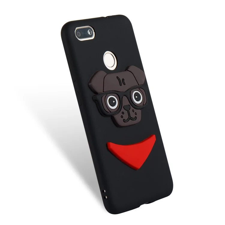 Lovely 3D Dog Pattern TPU Case for Huawei P9 lite mini/Y6 Pro (2017)/Enjoy 7 - Black