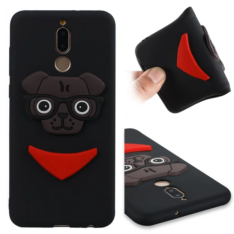 Lovely Dog Pattern TPU Cover Shell for Huawei Mate 10 Lite / nova 2i / Maimang 6 / Honor 9i (India) - Black