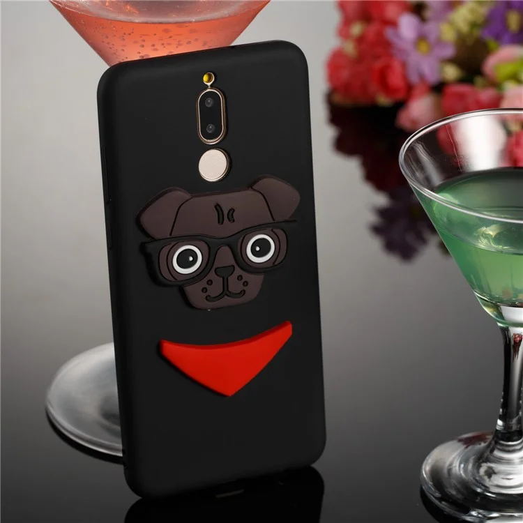 Lovely Dog Pattern TPU Cover Shell for Huawei Mate 10 Lite / nova 2i / Maimang 6 / Honor 9i (India) - Black