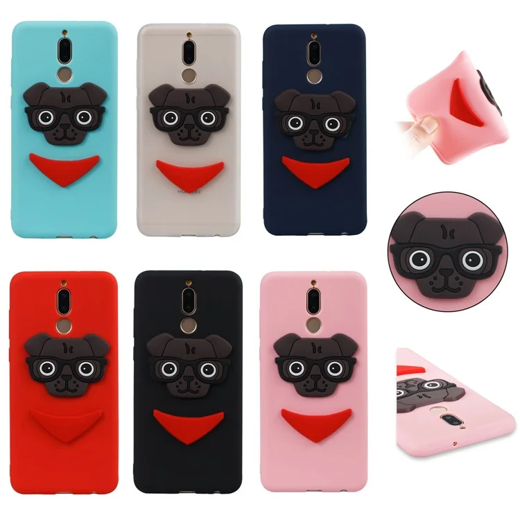 Lovely Dog Pattern TPU Cover Shell for Huawei Mate 10 Lite / nova 2i / Maimang 6 / Honor 9i (India) - Black