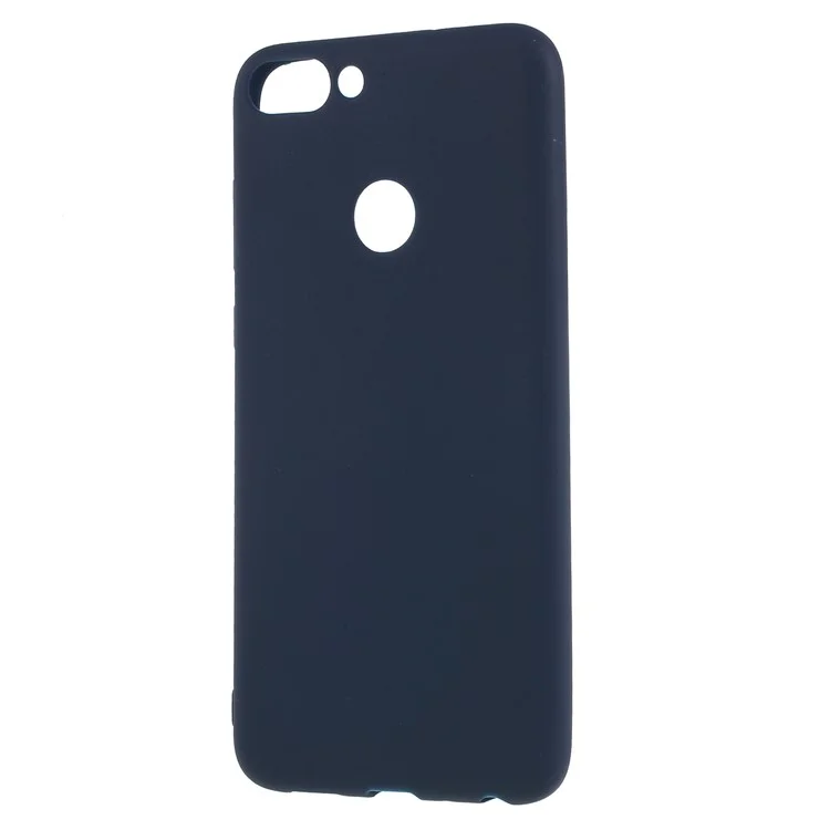 Matte Anti-scratch TPU Cell Phone Case for Huawei P Smart/Enjoy 7S - Dark Blue