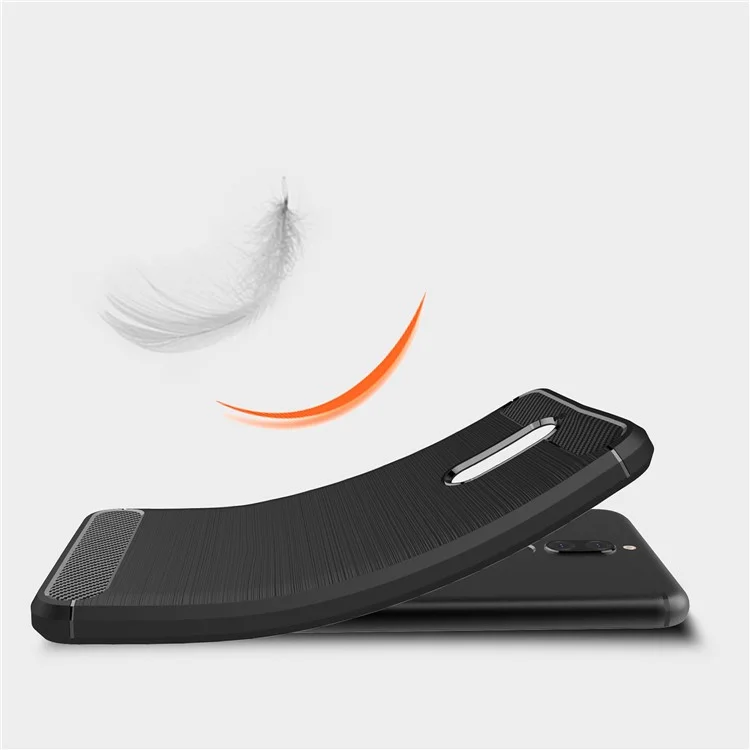50Pcs/Set Carbon Fiber Texture Brushed TPU Phone Cover for Huawei nova 2i / Maimang 6 / Mate 10 lite - Black