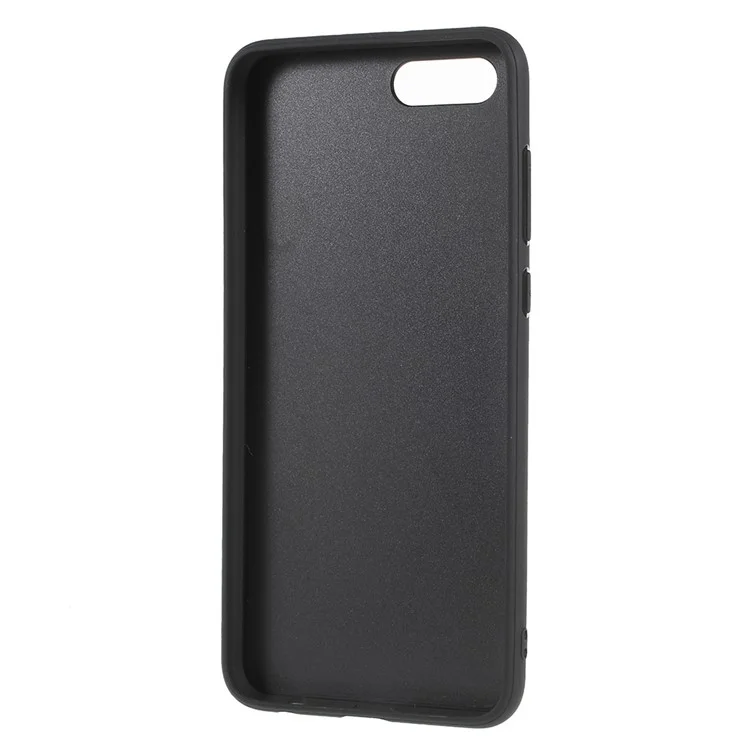 PU Leather Coated TPU Kickstand Card Holder Case for Huawei Honor V10/View 10 - Black