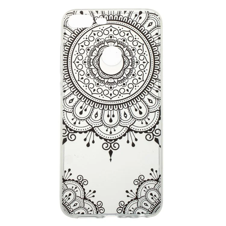 Pattern Printing Soft TPU Case for Huawei Honor 9 Lite / 9 Youth Edition - Lace Flower