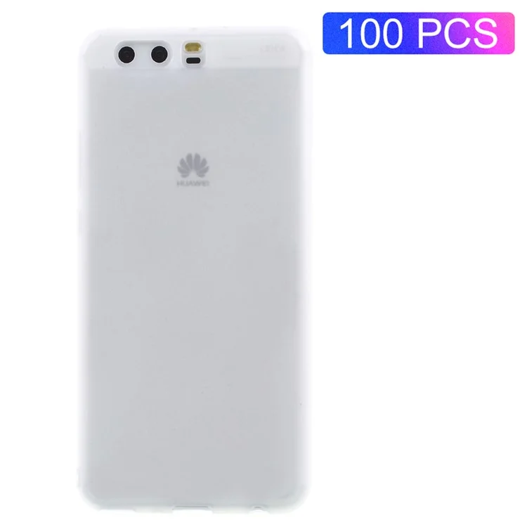 100Pcs/Set Matte Anti-scratch TPU Phone Case for Huawei P10 Plus - Transparent