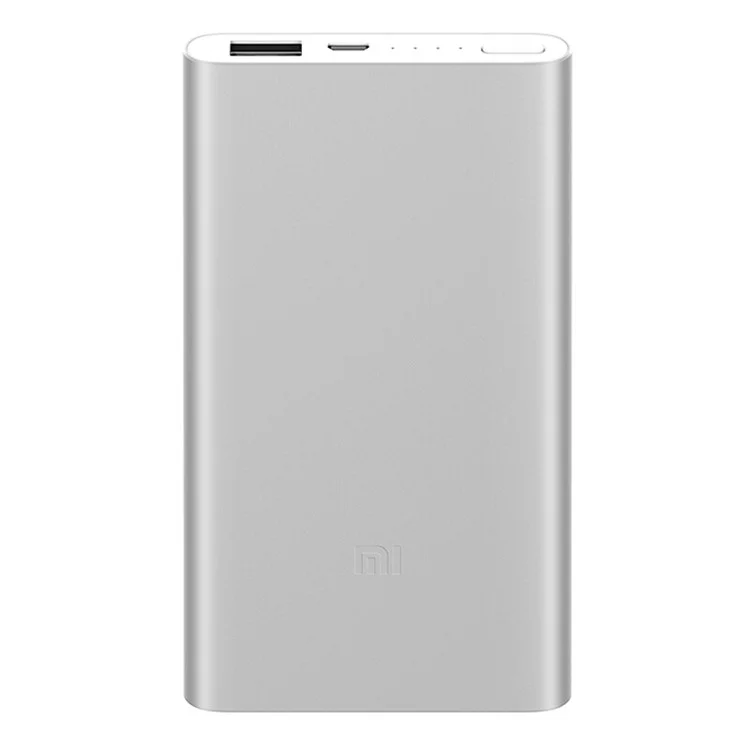 XIAOMI 5000mAh Power Bank 2 Cell Phone Portable Charger Single USB Port External Battery Pack for iPhone Samsung Xiaomi - Silver