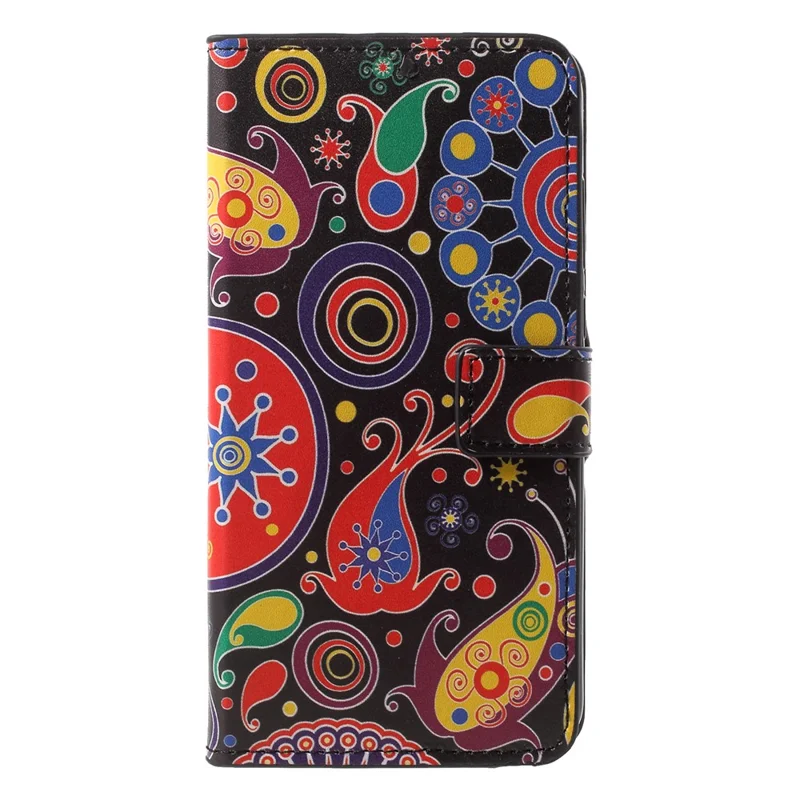 Pattern Printing Wallet Stand Leather Cover for Huawei P20 - Paisley Flowers
