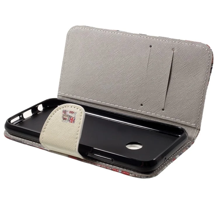 For Huawei P20 Lite / Nova 3e Pattern Printing Leather Wallet Stand Case Accessory - Big Ben and UK Flag