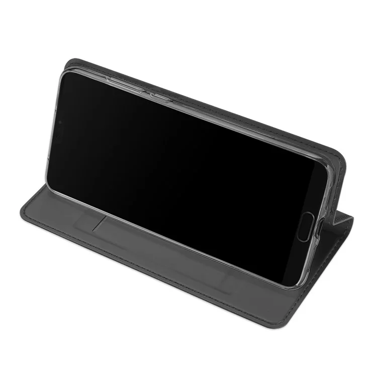 DUX DUCIS Skin Pro Series Card Holder Stand Leather Mobile Case for Huawei P20 Pro - Grey
