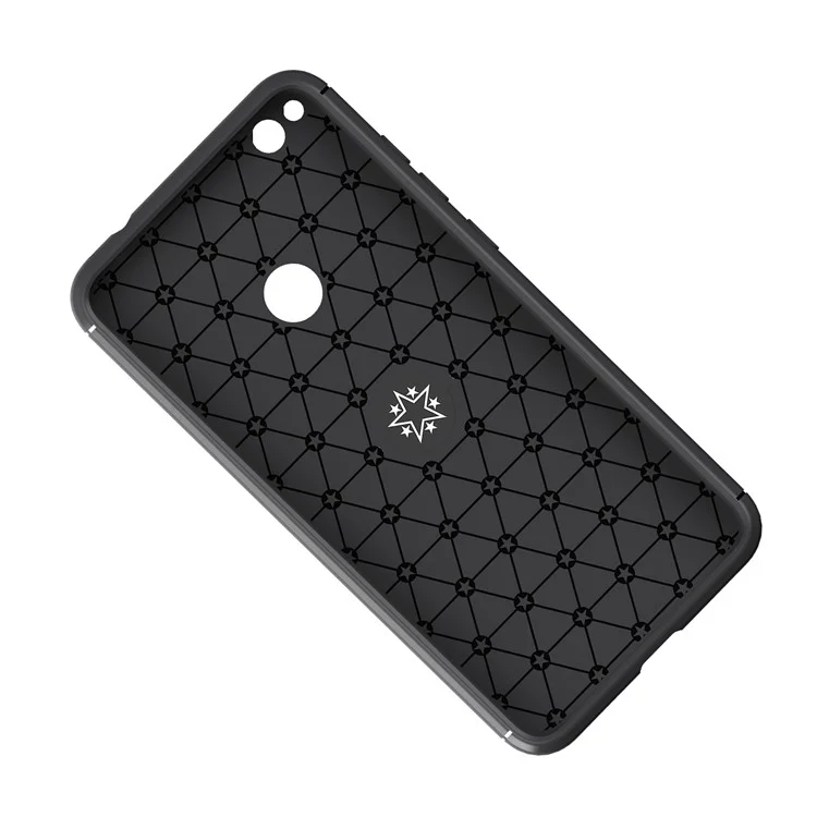 Custodia TPU Per Kickstand di Finger Per Huawei P8 Lite (2017) / Honor 8 Lite (tela Metallica Del Supporto Magnetico Incorporato) - Nero / Grigio