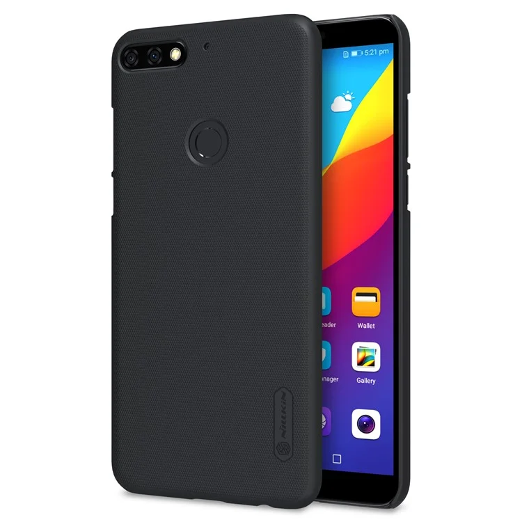NILLKIN Super Frosted Shield Hard PC Back Case for Huawei Y7 Prime (2018) / Honor 7C / Enjoy 8 - Black