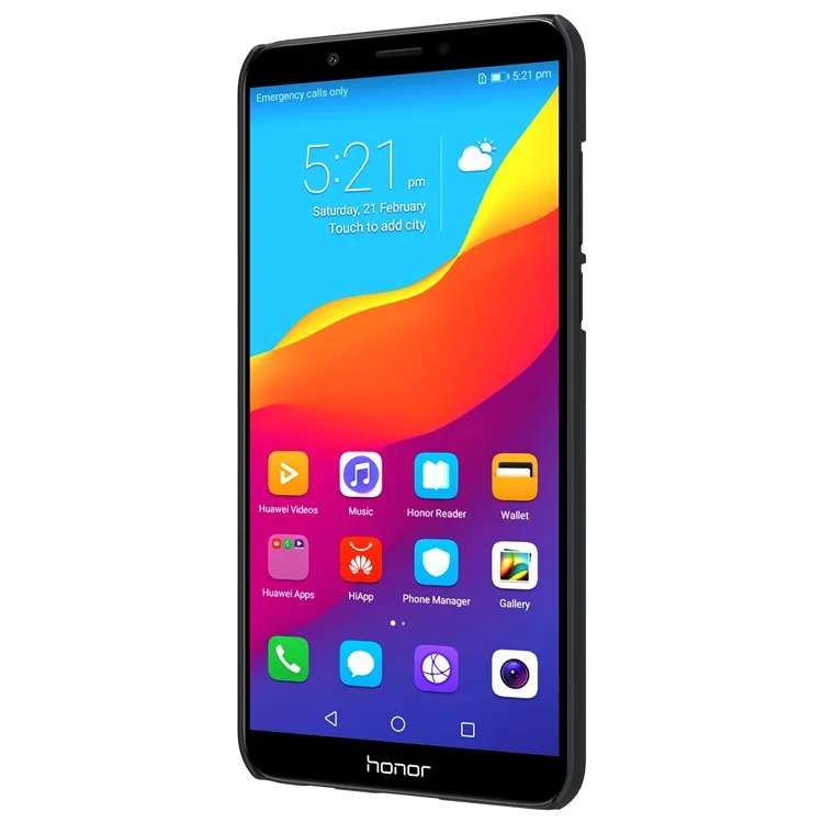 NILLKIN Super Frosted Shield Hard PC Back Case for Huawei Y7 Prime (2018) / Honor 7C / Enjoy 8 - Black