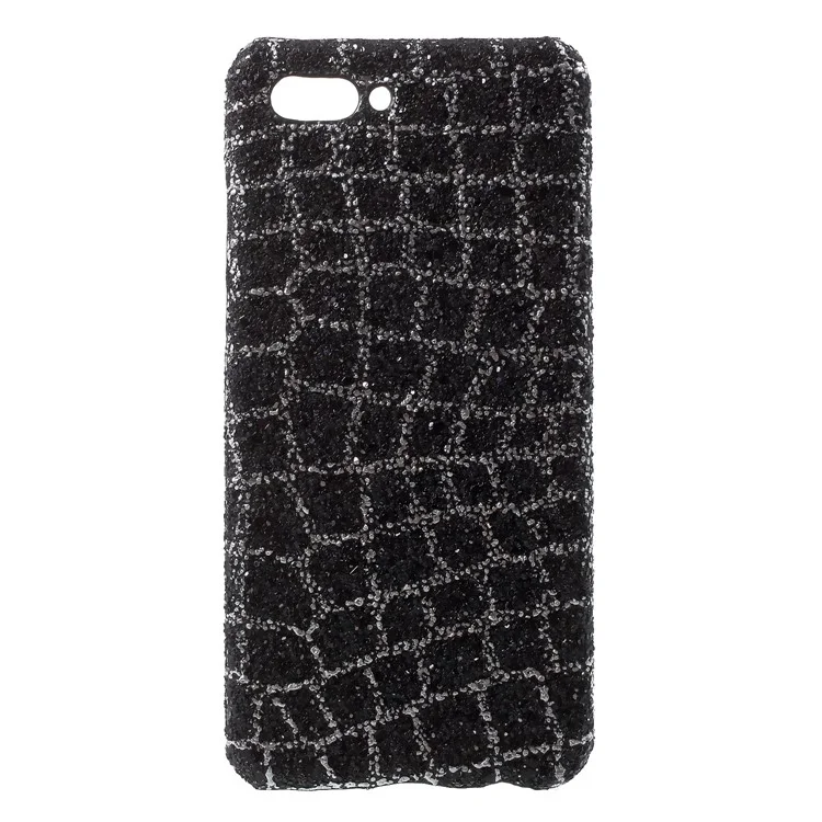Glitter Sequins PU Leather Coated Hard PC Case for Huawei nova 2s - Black