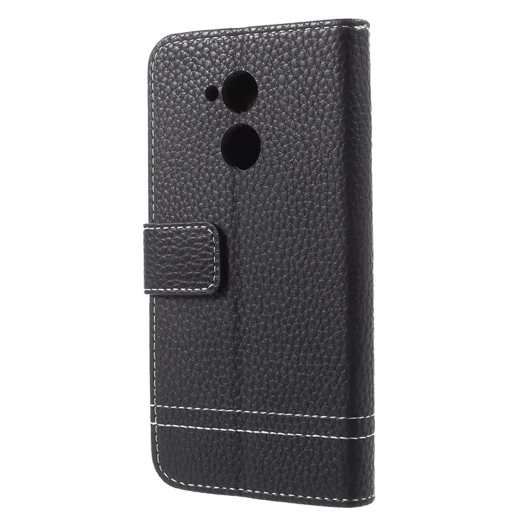 Litchi Texture Wallet Stand Leather Case for Huawei Honor Honor 6A / Honor 5C pro - Black