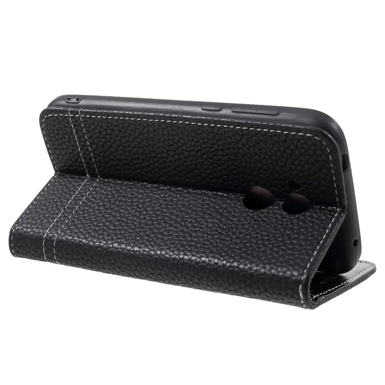 Litchi Texture Wallet Stand Leather Case for Huawei Honor Honor 6A / Honor 5C pro - Black