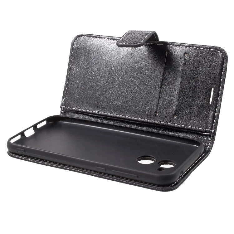 Litchi Texture Wallet Stand Leather Case for Huawei Honor Honor 6A / Honor 5C pro - Black