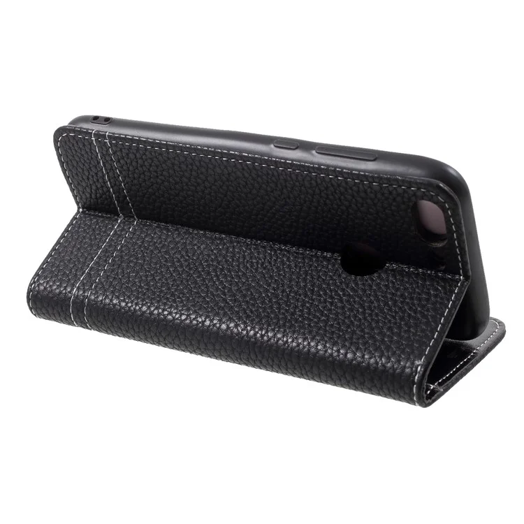 Litchi Texture PU Leather Protection Phone Case for Huawei Honor 9 Lite / Youth Edition - Black